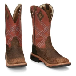 Justin® Men's Dalhart Orange Nano Square Toe Work Boots SE4218 -Ariat SE4218