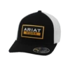 Ariat® Men's Logo Patch Black & White Snapback Hat A300018501 -Ariat ariatworkhat