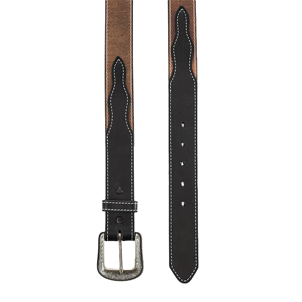 Heritage Leathers® Men's Black Three Piece Vintage Center Belt 2113 4 Heritage Leathers® Men's Black Three Piece Vintage Center Belt 2113 - Image 2