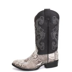 Circle G By Corral Men's Natural Python Embroidery Boots L5685 -Ariat l5685side
