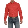 Cinch Men's Red Diamond Button Down Shirt MTW1347053 -Ariat mtw1347053