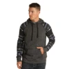 Rock & Roll Denim Men's Long Sleeve Charcoal Hooded Pullover P8H6339 -Ariat p8h6339