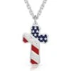 Montana Silversmiths® USA Patriotic Cross Necklace NC3771